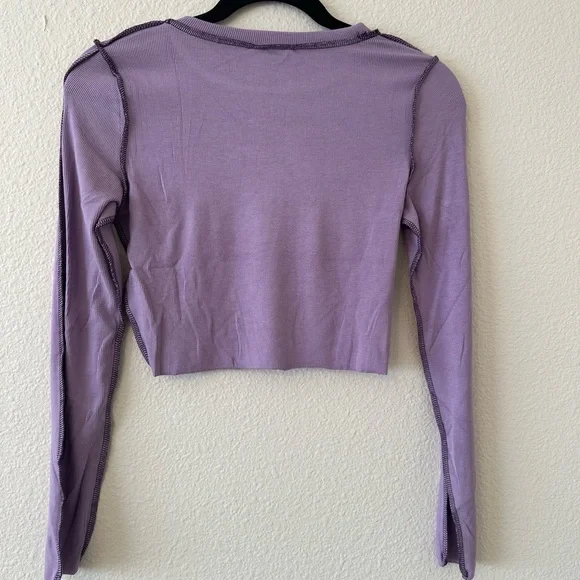 Mimosa Lavender Long Sleeve Blouse. Size M - Picture 4 of 6